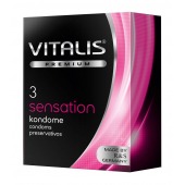 Презервативы с пупырышками и кольцами VITALIS PREMIUM sensation - 3 шт. - Vitalis - купить с доставкой в Калининграде