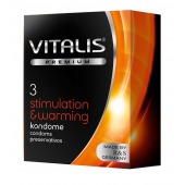 Презервативы VITALIS PREMIUM stimulation   warming с согревающим эффектом - 3 шт. - Vitalis - купить с доставкой в Калининграде