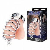 Серебристая клетка для члена Urethral Play Cage - BlueLine - купить с доставкой в Калининграде