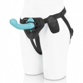 Голубая изогнутая насадка 6in Remote Control Ripple P-Spot G-Spot на черных трусиках - 16 см. - Pegasus - купить с доставкой в Калининграде