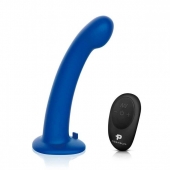 Синяя насадка Remote Control P-Spot G-Spot с черными трусиками - 20 см. - Pegasus - купить с доставкой в Калининграде