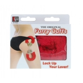 Металлические наручники с красной меховой опушкой METAL HANDCUFF WITH PLUSH RED - Dream Toys - купить с доставкой в Калининграде