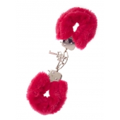 Металлические наручники с красной меховой опушкой METAL HANDCUFF WITH PLUSH RED - Dream Toys - купить с доставкой в Калининграде