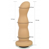 Телесная рельефная насадка Harness - 14,2 см. - LOVETOY (А-Полимер) - купить с доставкой в Калининграде