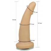 Телесная гладкая насадка Harness - 14,7 см. - LOVETOY (А-Полимер) - купить с доставкой в Калининграде