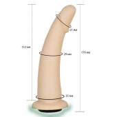 Телесная гладкая насадка-фаллоимитатор Harness - 17 см. - LOVETOY (А-Полимер) - купить с доставкой в Калининграде