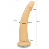 Телесная гладкая насадка-фаллоимитатор Harness - 20 см. - LOVETOY (А-Полимер) - купить с доставкой в Калининграде