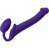 Фиолетовый безремневой страпон Silicone Bendable Strap-On - size M - Strap-on-me - купить с доставкой в Калининграде