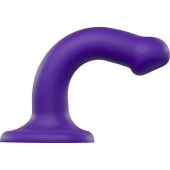 Фиолетовый фаллоимитатор-насадка Strap-On-Me Dildo Dual Density size S - 17 см. - Strap-on-me - купить с доставкой в Калининграде