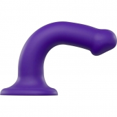 Фиолетовый фаллоимитатор-насадка Strap-On-Me Dildo Dual Density size M - 18 см. - Strap-on-me - купить с доставкой в Калининграде
