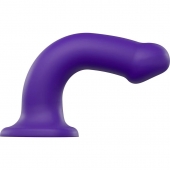 Фиолетовый фаллоимитатор-насадка Strap-On-Me Dildo Dual Density size L - 19 см. - Strap-on-me - купить с доставкой в Калининграде