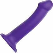 Фиолетовый фаллоимитатор-насадка Strap-On-Me Dildo Dual Density size L - 19 см. - Strap-on-me - купить с доставкой в Калининграде