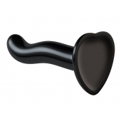 Черный фаллоимитатор-насадка Strap-On-Me P G spot Dildo size S - 16,4 см. - Strap-on-me - купить с доставкой в Калининграде
