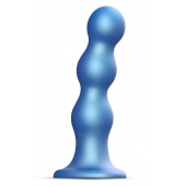 Голубая насадка Strap-On-Me Dildo Plug Balls size L - Strap-on-me - купить с доставкой в Калининграде