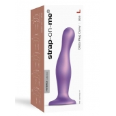 Фиолетовая насадка Strap-On-Me Dildo Plug Curvy size L - Strap-on-me - купить с доставкой в Калининграде