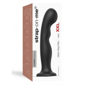 Черная насадка Strap-On-Me Dildo Plug P G size XXL - Strap-on-me - купить с доставкой в Калининграде