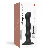 Черная насадка Strap-On-Me Dildo Geisha Balls size M - Strap-on-me - купить с доставкой в Калининграде