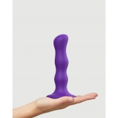 Фиолетовая насадка Strap-On-Me Dildo Geisha Balls size M - Strap-on-me - купить с доставкой в Калининграде