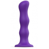 Фиолетовая насадка Strap-On-Me Dildo Geisha Balls size M - Strap-on-me - купить с доставкой в Калининграде
