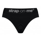 Черные трусики для насадок Heroine Lingerie Harness - size S - Strap-on-me - купить с доставкой в Калининграде