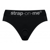 Черные трусики для насадок Heroine Lingerie Harness - size L - Strap-on-me - купить с доставкой в Калининграде