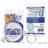 Стальное эрекционное кольцо STEEL COCK RING - 3.5 см. - BlueLine - в Калининграде купить с доставкой