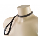 Эффектный сверкающий ошейник с поводком  Гламур - Sitabella - купить с доставкой в Калининграде