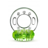Зеленое эрекционное виброкольцо Arouser Vibrating C-Ring - Blush Novelties - в Калининграде купить с доставкой
