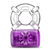 Фиолетовое эрекционное виброкольцо One Night Stand Vibrating C-Ring - Blush Novelties - в Калининграде купить с доставкой