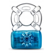 Синее эрекционное виброкольцо One Night Stand Vibrating C-Ring - Blush Novelties - в Калининграде купить с доставкой