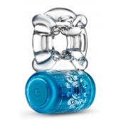 Синее эрекционное виброкольцо One Night Stand Vibrating C-Ring - Blush Novelties - в Калининграде купить с доставкой