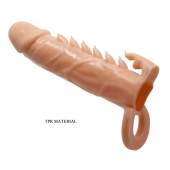 Телесная удлиняющая насадка Penis Sleeve Emmitt - 17 см. - Baile - в Калининграде купить с доставкой
