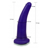Фиолетовая гладкая изогнутая насадка-плаг - 13,3 см. - LOVETOY (А-Полимер) - купить с доставкой в Калининграде