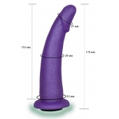 Фиолетовая гладкая изогнутая насадка-плаг - 17 см. - LOVETOY (А-Полимер) - купить с доставкой в Калининграде