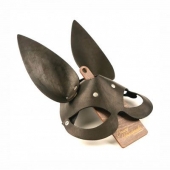 Черная гладкая маска  Зайка  с длинными ушками - Crazy Handmade - купить с доставкой в Калининграде