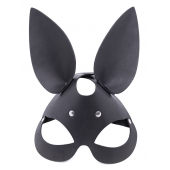 Черная гладкая маска  Зайка  с длинными ушками - Crazy Handmade - купить с доставкой в Калининграде