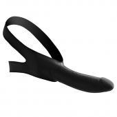 Черный кляп-страпон Masters Mini Face Fuck Strap-On - 14 см. - XR Brands - купить с доставкой в Калининграде