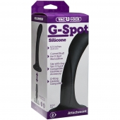 Черная изогнутая насадка Vac-U-Lock G-Spot - 16,5 см. - Doc Johnson - купить с доставкой в Калининграде
