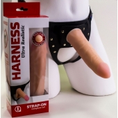 Страпон Харнесс из трусиков и насадки-фаллоса - 17,5 см. - LOVETOY (А-Полимер) - купить с доставкой в Калининграде