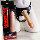 Телесная насадка-фаллос на трусиках с плугом - 16,5 см. - LOVETOY (А-Полимер) - купить с доставкой в Калининграде