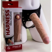 Насадка-фаллос в комплекте с трусиками Harness - 21,6 см. - LOVETOY (А-Полимер) - купить с доставкой в Калининграде