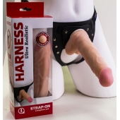 Страпон Harness из двух предметов: регулируемые трусики и насадка-фаллос - 17,5 см. - LOVETOY (А-Полимер) - купить с доставкой в Калининграде