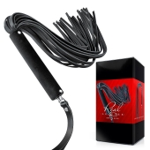 Черная кожаная плеть-флоггер - 84 см. - Notabu - купить с доставкой в Калининграде