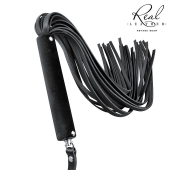 Черная кожаная плеть-флоггер - 84 см. - Notabu - купить с доставкой в Калининграде