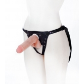 Страпон с поясом Harness - 19 см. - LOVETOY (А-Полимер) - купить с доставкой в Калининграде