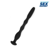 Черный силиконовый уретральный стимулятор - 10 см. - Sex Expert - купить с доставкой в Калининграде