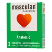 Презервативы анатомической формы Masculan Anatomic - 3 шт. - Masculan - купить с доставкой в Калининграде