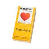 Презервативы с колечками и пупырышками Masculan Ribbed+Dotted - 10 шт. - Masculan - купить с доставкой в Калининграде