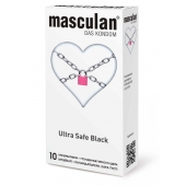 Ультрапрочные презервативы Masculan Ultra Safe Black - 10 шт. - Masculan - купить с доставкой в Калининграде