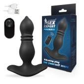Черный анальный вибромассажер Sex Expert - 14,7 см. - Sex Expert - в Калининграде купить с доставкой